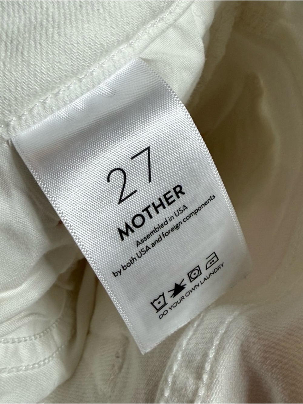 MOTHER White Cropped Ankle Jeans - Picture 3 of 5
